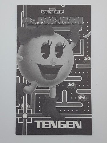Sega Genesis Ms. Pac-Man CIB Cardboard Box Complete Manual Cart - Picture 2 of 19