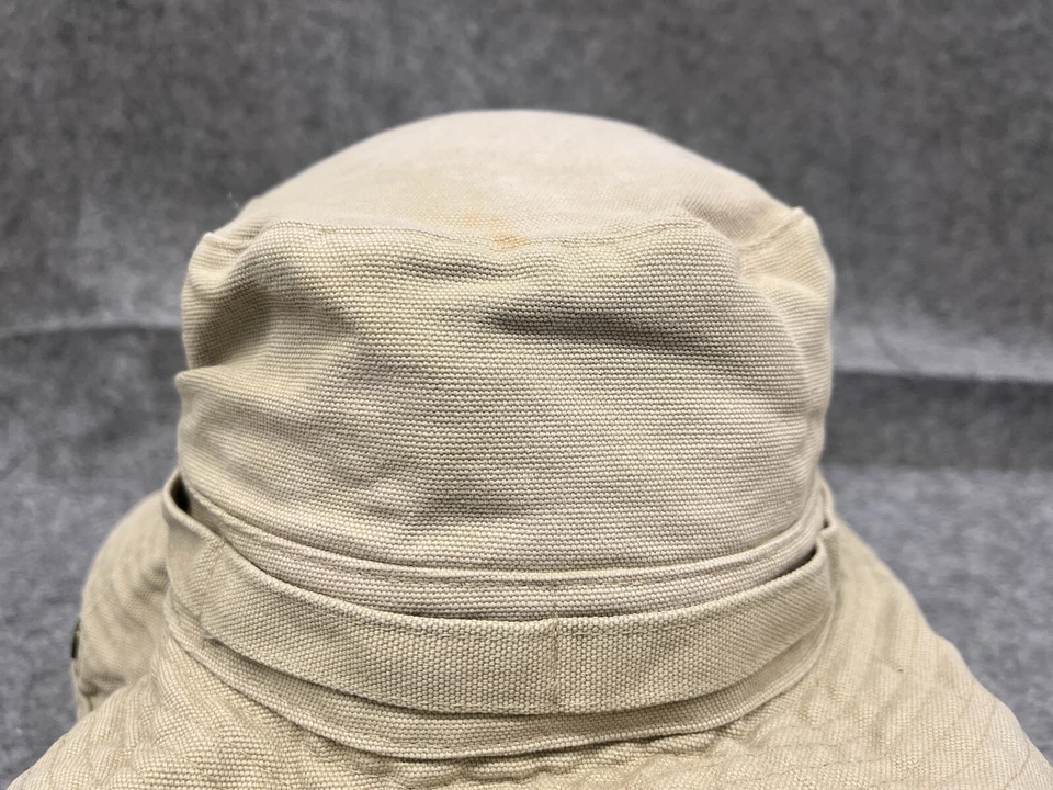 Sombrero para el sol Drew Pearson cubo adulto extra grande beige algodón peces caminata campamento Foto 2 de 4