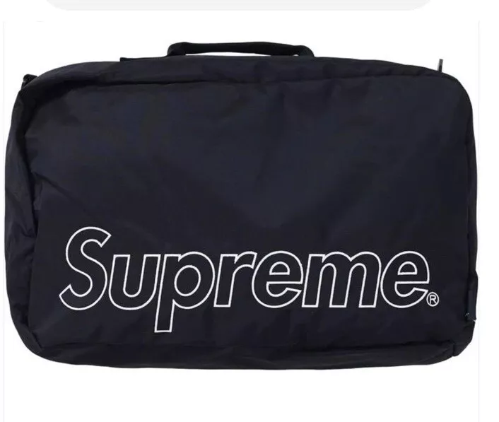 Sac de voyage FW19 Supreme noir boîte messager logo Cordura neuf sac de sport