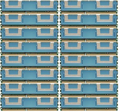 Mémoire RAM Serveur 32 Go (8x4 Go) DDR2 PC2-5300F - 667 MHz ECC Tamponnée, Compatible HP Dell