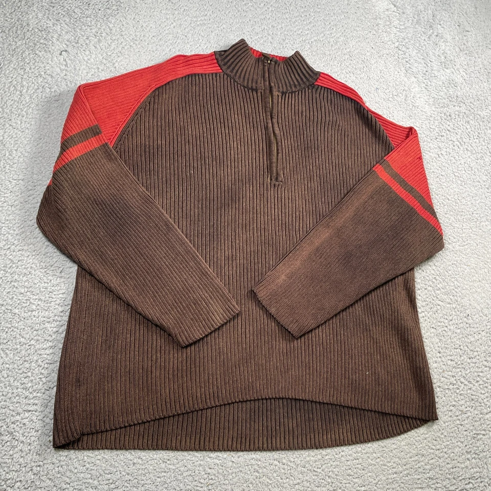 Suéter Nick Danger Para Hombre 2XL 1/4 Cremallera Manga Larga Cuello Simulado Tejido Acanalado Foto 3 de 4