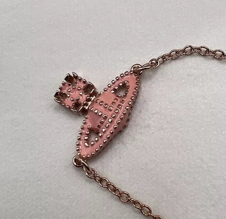 Vivienne Westwood Bas Relief Pink Bracelet Orb With Full Gift