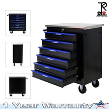 7 Drawers Rolling Tool Box Cart Tool Storage Cabinet Steel Lockable Tool Chest