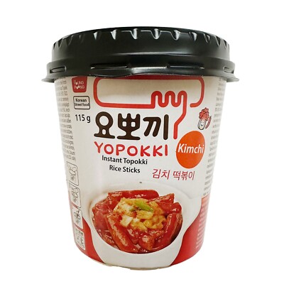 115g Reiskuchen Kimchi  YOPOKKI Rice Cake Instand Topokki Kimchi Flavour Cup