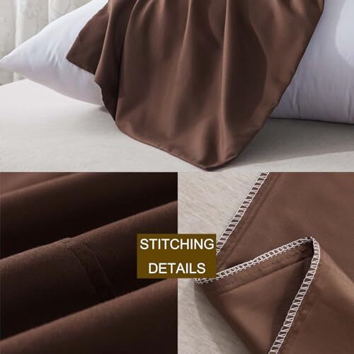 Long Body Pillow Cover Body Pillow Cases, Soft Brushed Microfiber 20x54 Coffee - Picture 3 of 5