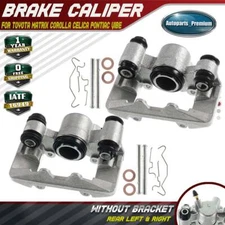 Pair Rear Brake Calipers for Toyota Corolla 2005 2006 Celica Matrix Pontiac Vibe