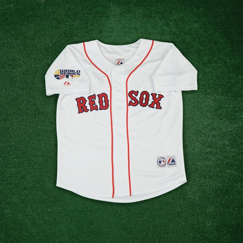 Футболка с автографом Майка Лоуэлла «07 WS MVP» 2007 Boston Red Sox World Series домашняя BAS - Изображение 2 из 4