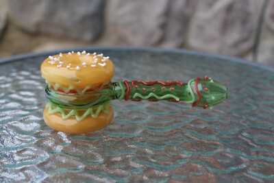 6'' Hammer, Hamburger in Design w/Green stem. High End Artwork.