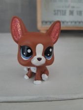 Littlest LPS petshop #92 Chien Dog French Bulldog Bouledogue Paillettes 
