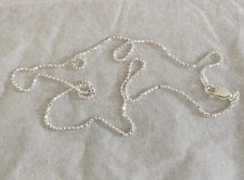 Diamond Cut Bead Necklace Chain 1.2mm -- Sterling Silver -- Made In Italy Gg