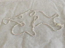 Diamond Cut Bead Necklace Chain (1.2mm) -- Sterling Silver -- Made in Italy [GG]