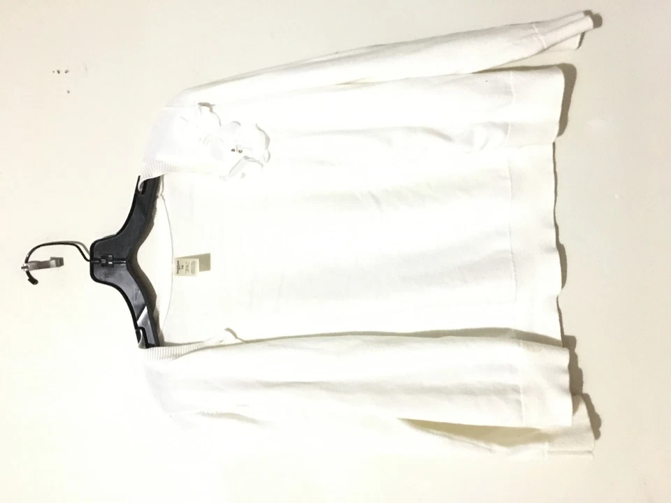 Cárdigan Oshkosh Talla 10 Crema Niñas Niños 100% Algodón Suéter Flor Top Blusa Foto 4 de 4