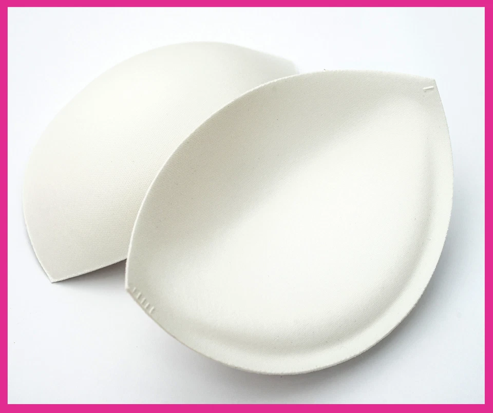 GLAMOUR SECRETS Sew in Bra Cups - Gel Filled PUSH UP Bra Cups - IVORY - A/B B/C C/D or D/DD Cup