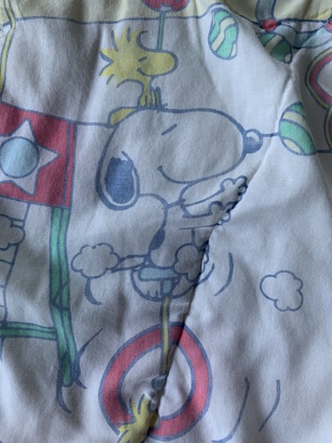 Vintage Peanuts Snoopy Baby Quilt Comforter Woodstock Circus 44x35” HTF * - Picture 5 of 18