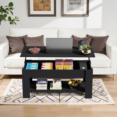 Coffee Table Lift Top Coffee Tables with Hidden Compartment and Storage Shelf - Picture 17 of 53