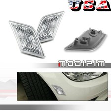 2PCS Clear Lens Front Fender Side Marker Lights For 2008-2011 Benz W204 C-Class