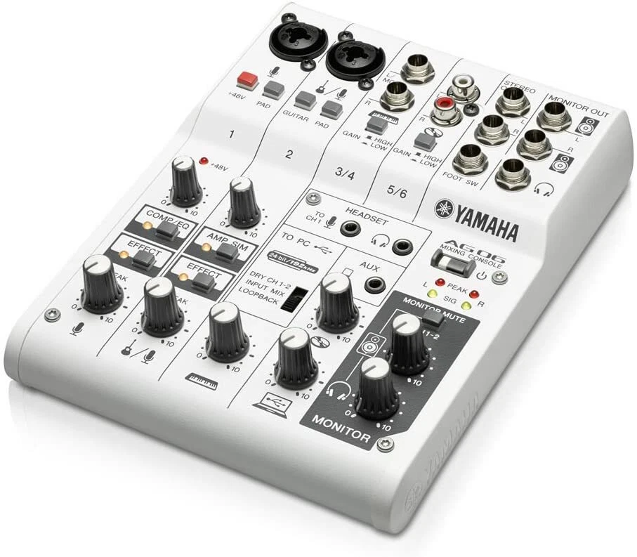 Yamaha AG06 Portable USB Powered 6 Channel Portable Recording Mixer IOS/MAC New - Image 2 of 4