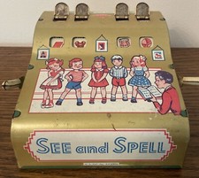 Vintage 1940s See and Spell by Wolverine Toys Complete  Working 