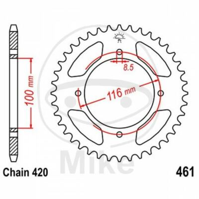 Zahnrad Z50 420 Silber D. Int. 100 727.05.56 Kawasaki 80 KX 1986-2000