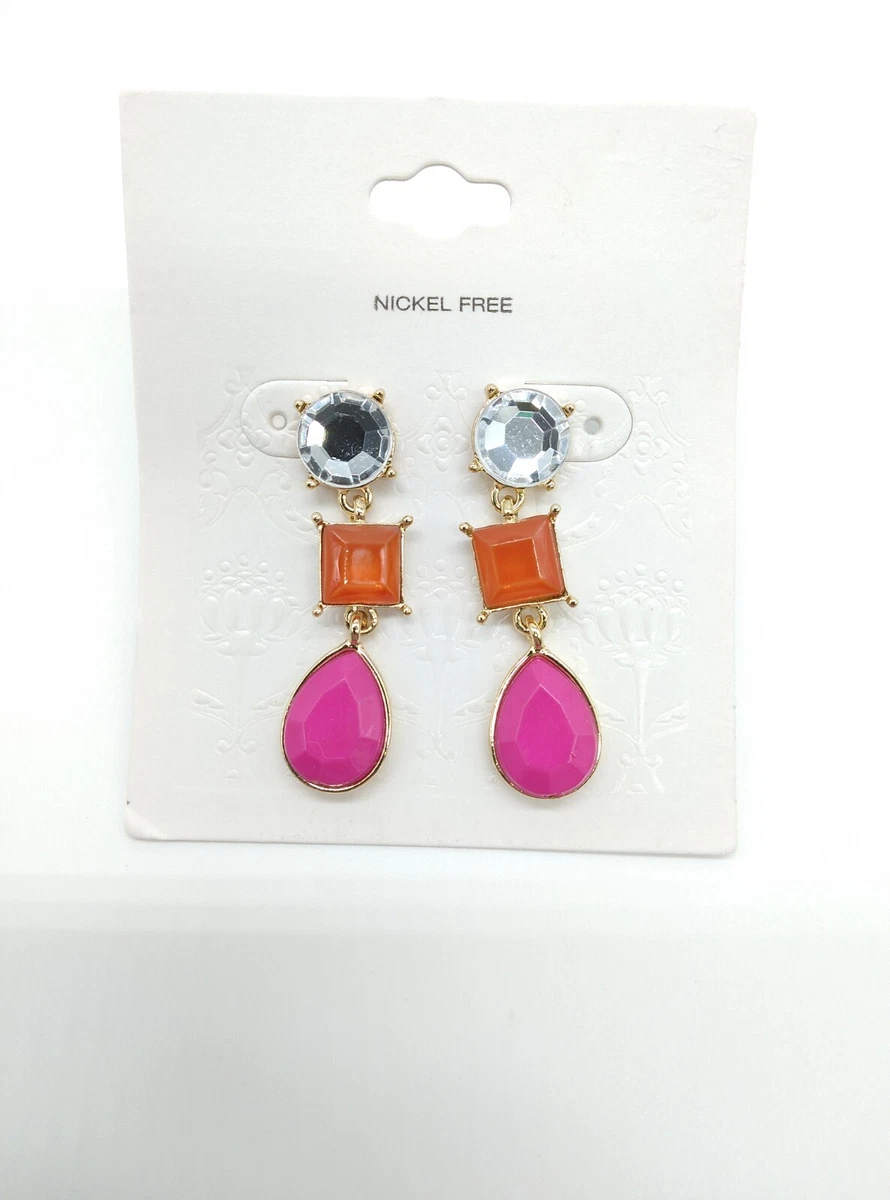 Pink earrings deals target
