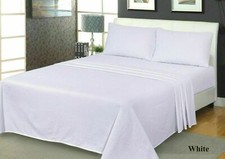 Thermal Flannelette 100% Soft Brushed Cotton Sheet Fitted with/without Pilowcase