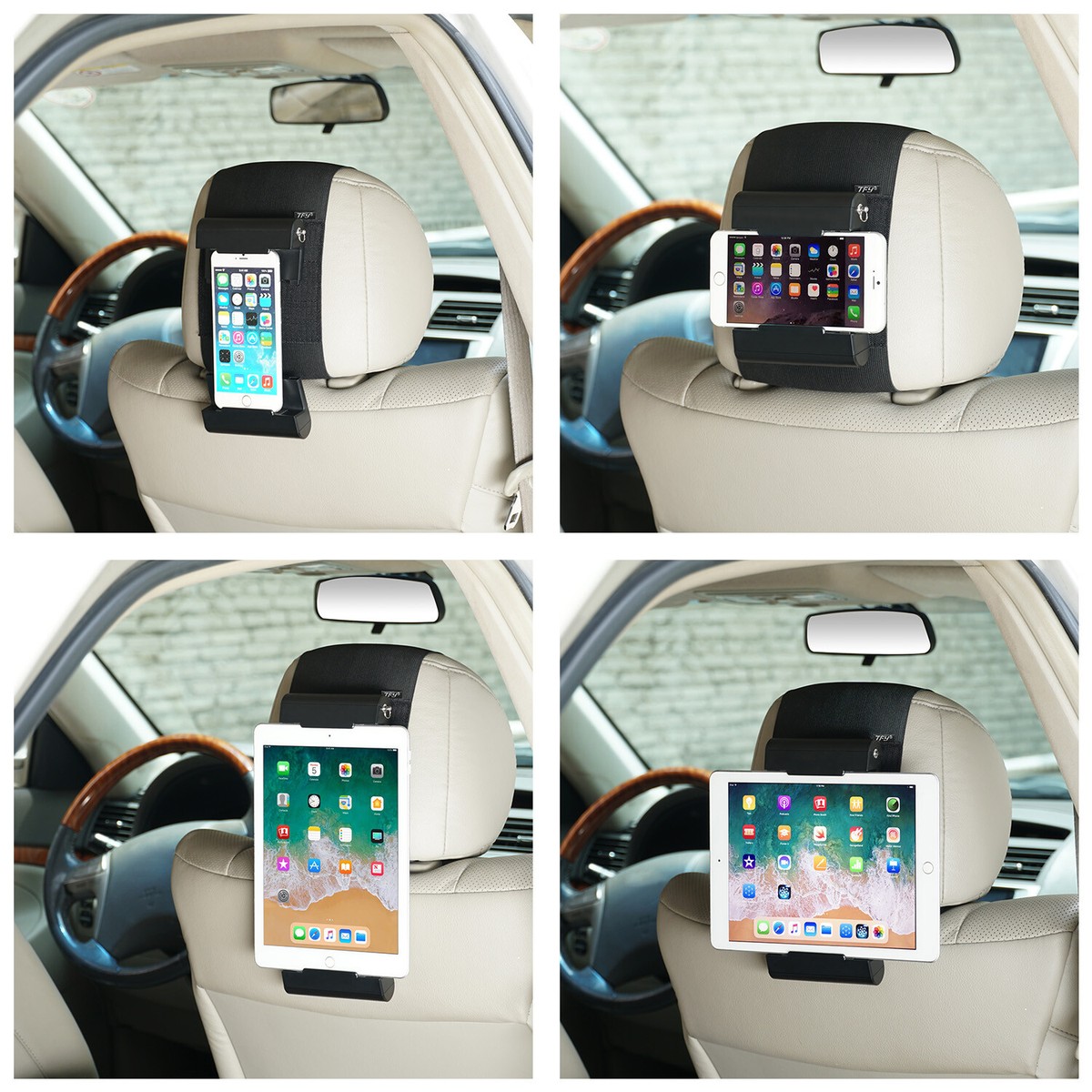 XUKEY Car Headrest Tablet Mount Car Back Seat Cell Phone - View #6