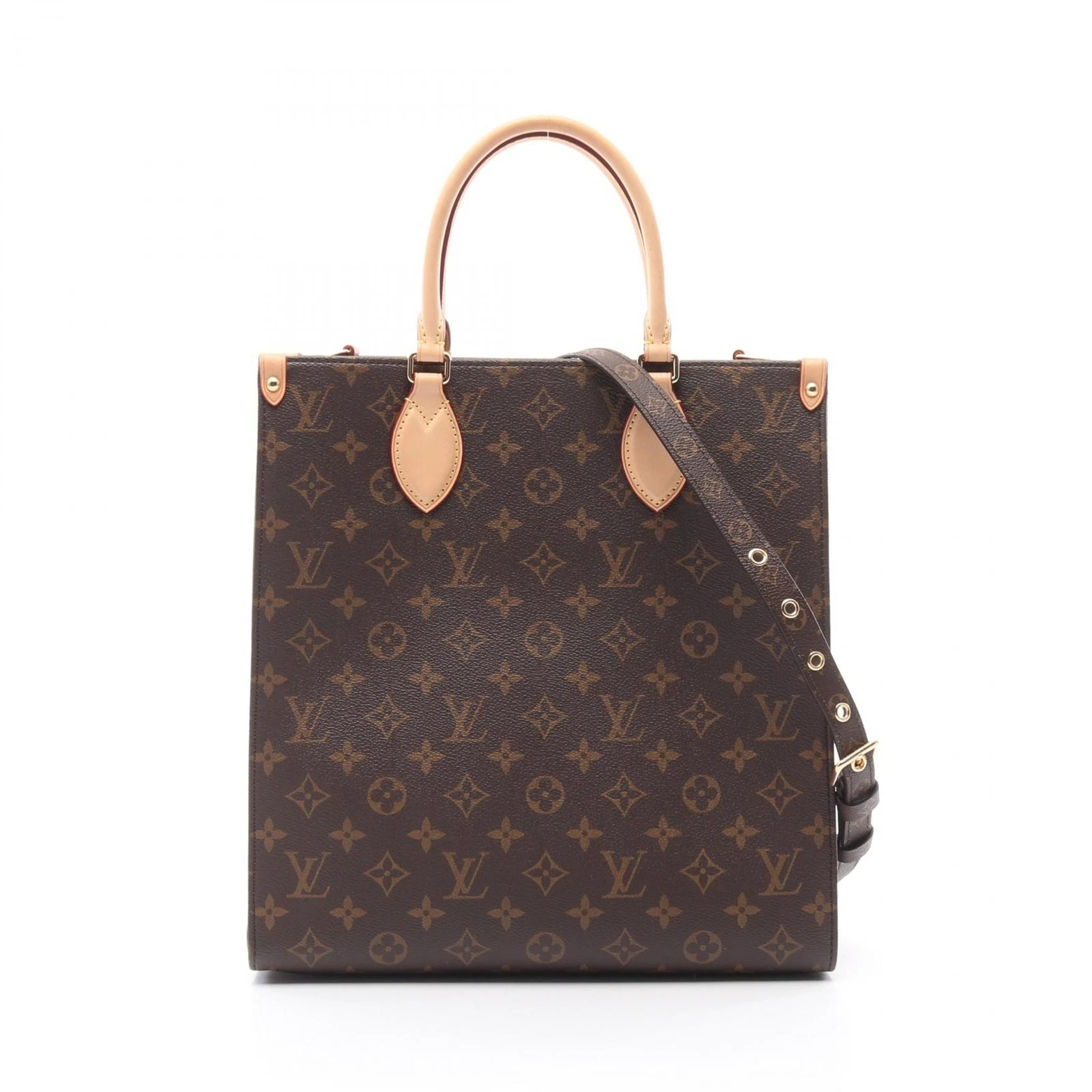 LOUIS VUITTON（LV） Borsa tote Louis Vuitton Sac PlatPM 2 vie M46263 monogramma tela marrone usata donna