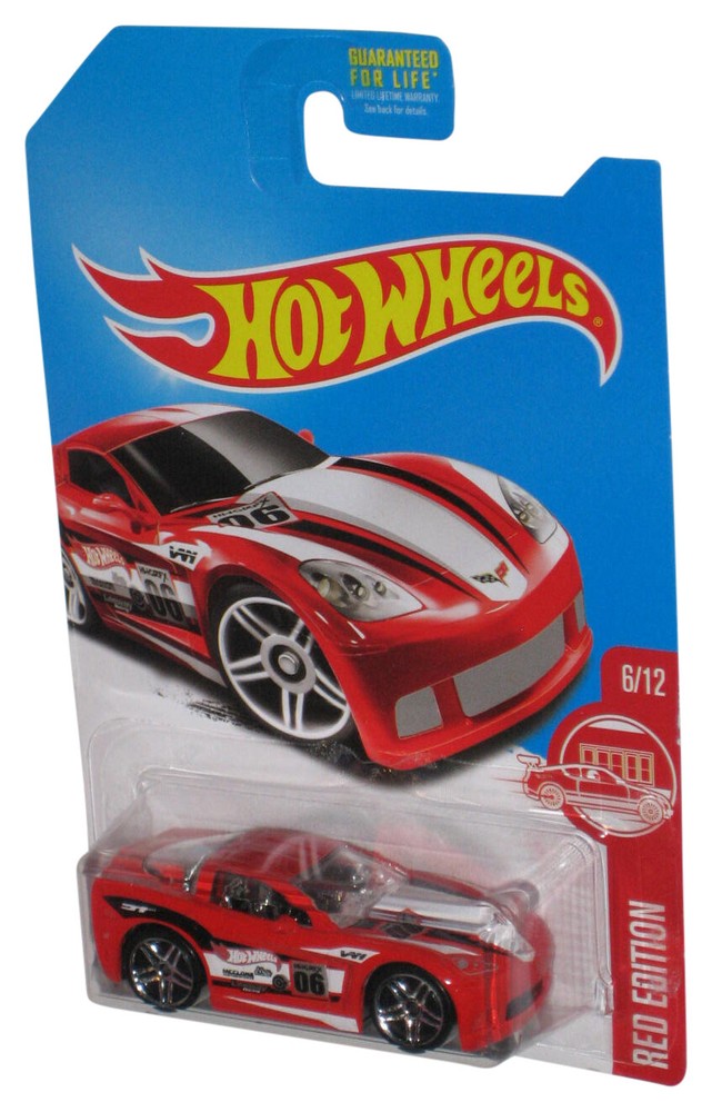 Hot Wheels Red Edition 6/12 (2015) 2005 Corvette C6 Toy Car