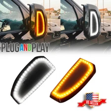 Switchback Smoke LED Side Towing Mirror Signal Light For 2007-2021 Toyota Tundra