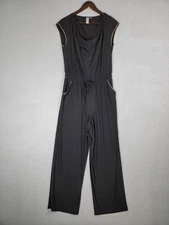 Emma & Michele bodysuit jumpsuit romper size medium black sleeveless flowy