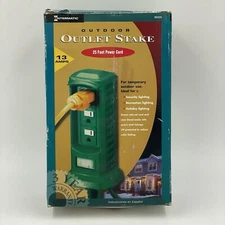 Intermatic Outdoor Outlet Stake 25 Fr Power Cord 13 AMPS Model HS325