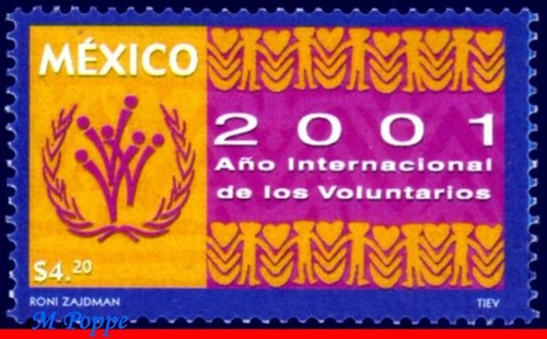 2231 MEXICO 2001 INTL. VOLUNTEERS DAY, HEALTH, MI# 2926, MNH - Picture 1 of 2