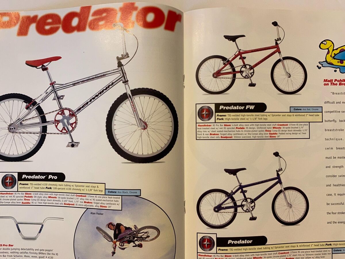 1996 Schwinn Bicycle Co. BMX Catalog brochure Hydraglide 1996 Schwinn Bicycle Co. BMX Catalog brochure Hydraglide