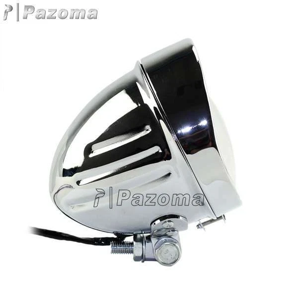 Классические хромированные передние фары для мотоцикла Harley Choppers 4,5 дюйма - Изображение 4 из 4