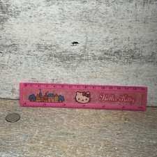 VTG 2011 Sanrio Hello Kitty With Bow Graphic School Ruler Pink Plastic 6.5x1"