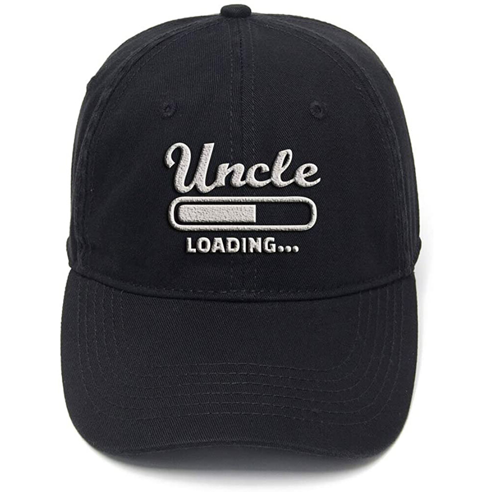 Baseball Cap Flock Printing Going to Be a Uncle Cotton Adjustable Baseball Hat-image