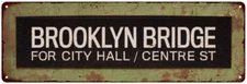 BROOKLYN BRIDGE Trollery Bus Roll Vintage Metal Sign 106180072011