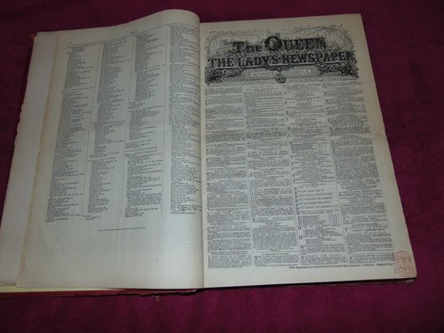 LARGE 2-VOLUME SET OF "THE QUEEN: THE LADIES NEWSPAPER" FOR THE YEAR 1867 - Picture 5 of 21