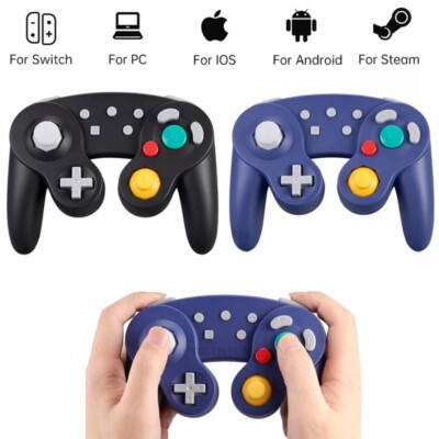 Nintendo Switch Wireless Gamecube Controller Black Purple Turbo Gamepad PC Joy