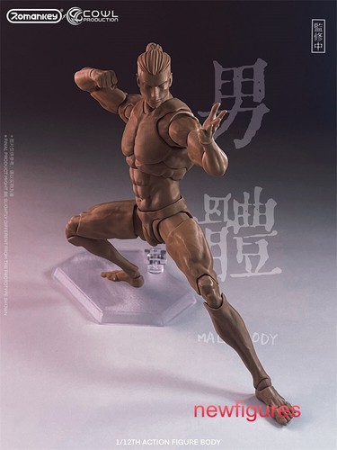 Figura de acción masculina Romankey X COWL 1/12 súper flexible hombre articulada 6" cabeza del cuerpo - Imagen 15 de 19