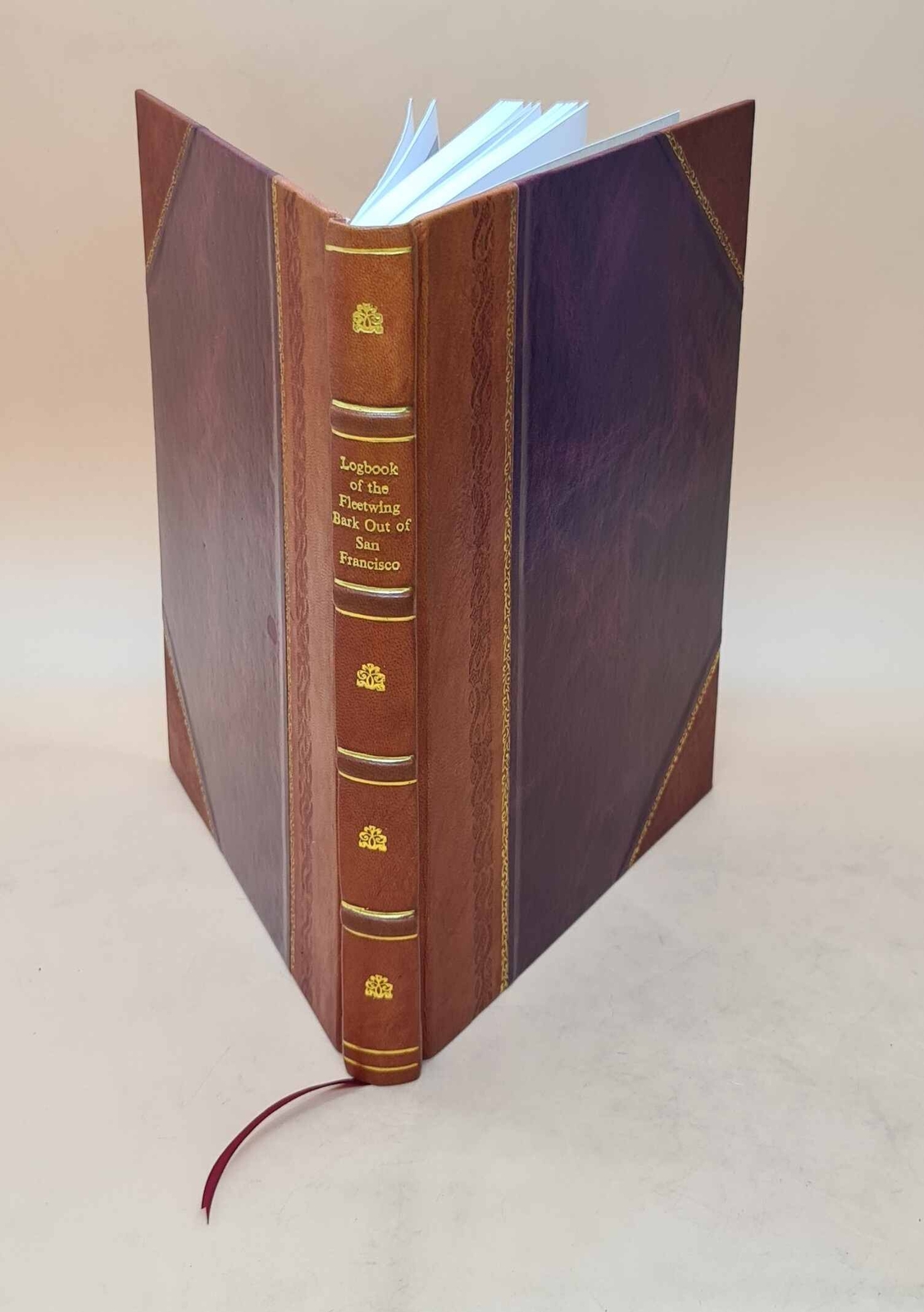 Vintage Leather Bound Fleetwing Bark Logbook San Francisco CA