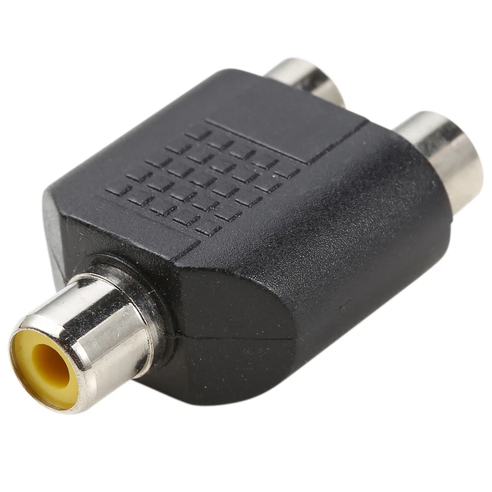 10X RCA Y Splitter Dual 2 Female to 3.5mm 1 Female Jack For Audio Video AV TV - Image 3 of 4