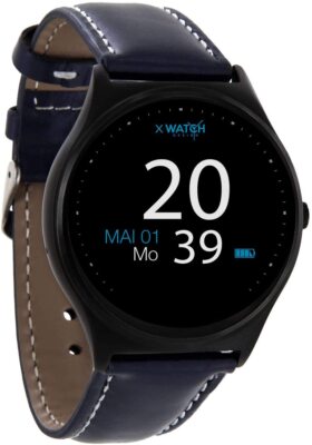 X-WATCH QIN XW PRIME II Navy blue   ultra slim Android und iOS Smartwatch   eleg