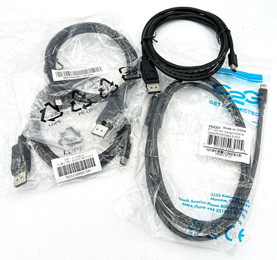 LOT OF 4 NEW Mini DisplayPort to DisplayPort Cables Various Size up to 6ft DP