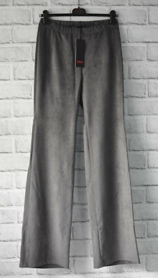 Minx  Gr 40 Hose in Veloursleder Optik  FLARED DUCAN   Dunkelgrau  NEU 