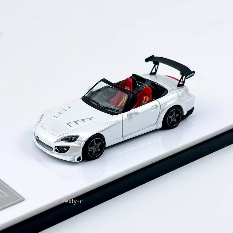 MT Micro Turbo 1:64 Honda S2000 Spoon Metal white open lid