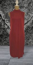 SPENSE Size Large Red HALTER Dress Sleeveless Silky Soft DRAPED Women's 