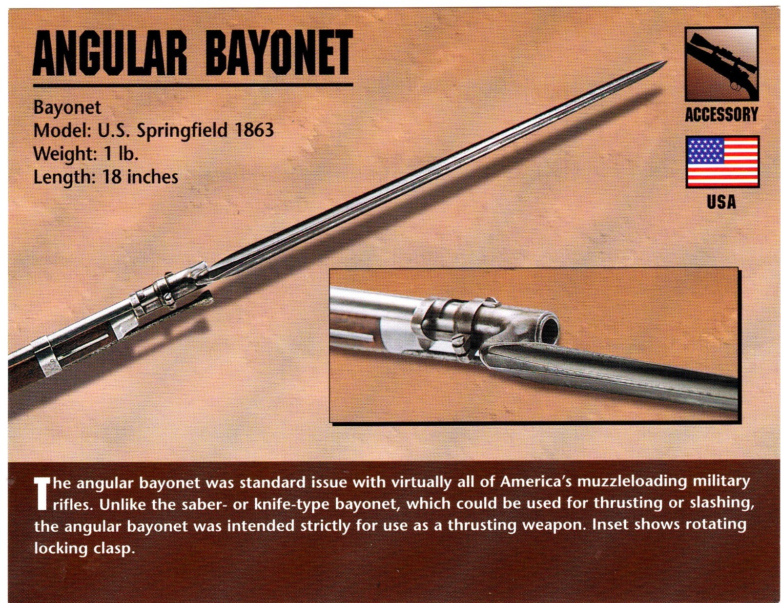Angular Bayonet Classic Firearms Photo Card u