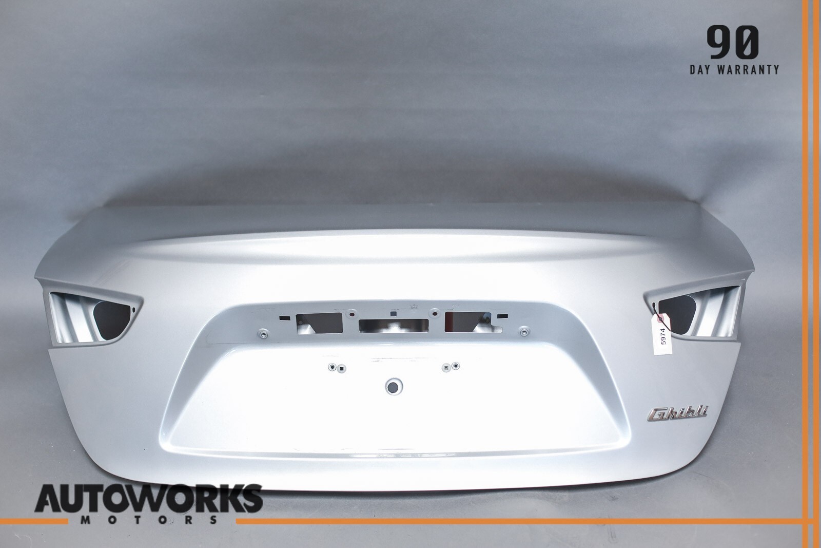 14-20 Maserati Ghibli M157 Rear Trunk Boot Lid Shell Panel Grigio Metallo OEM