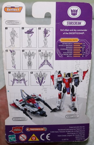 FIGURINA TRANSFORMERS LEGENDS OF CYBERTRON STARSCREAM 2005 HASBRO SIGILLATA MAI USATA - Foto 3 di 3